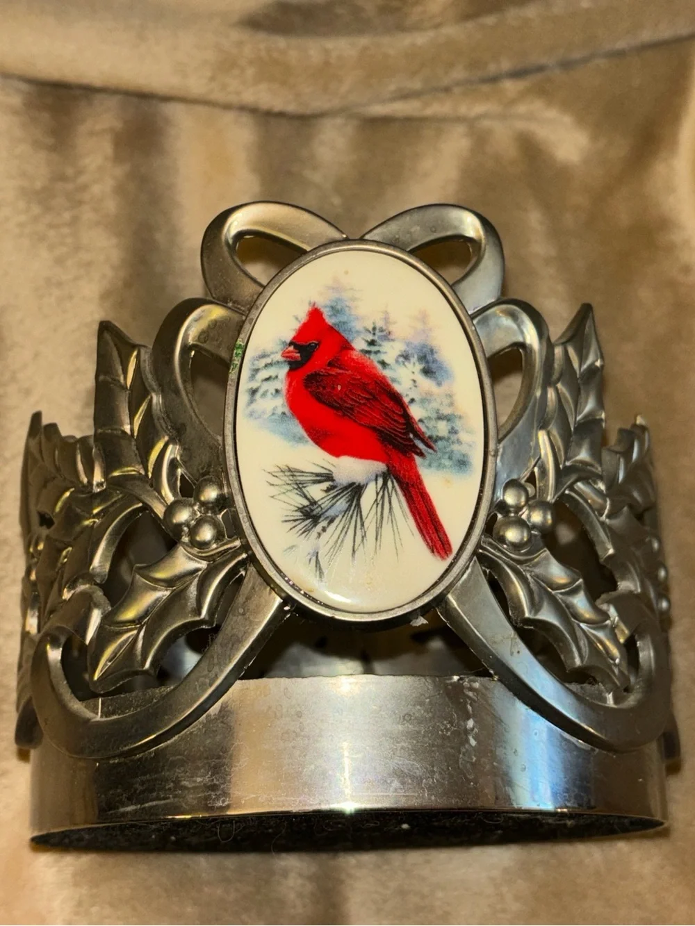 Lenox Winter Greetings Cardinal Votive Candle Holder Replacement.